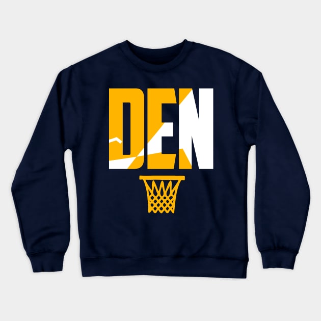 Throwback Denver Basketball Crewneck Sweatshirt by funandgames